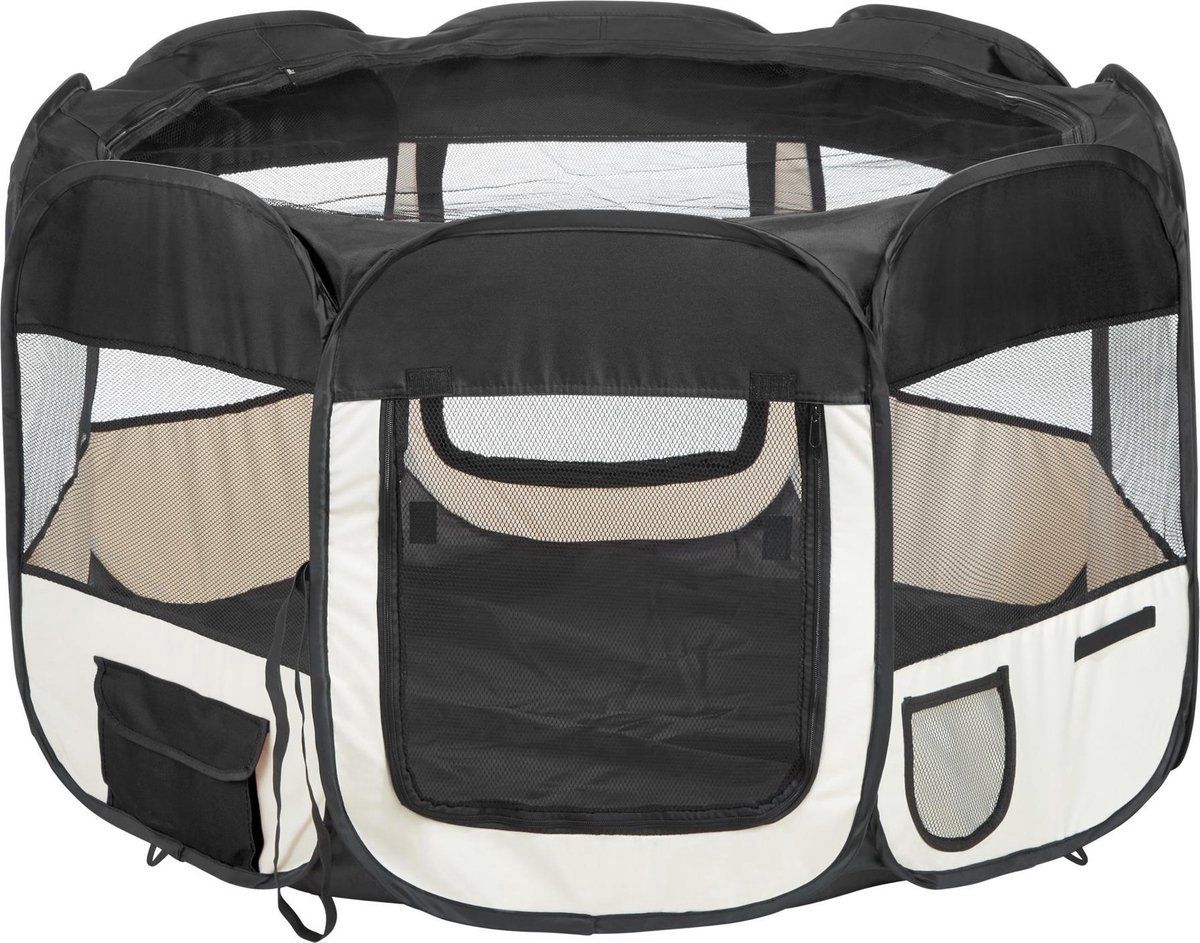Topmast Nylon Puppyren - Zwart - 8 hoekig