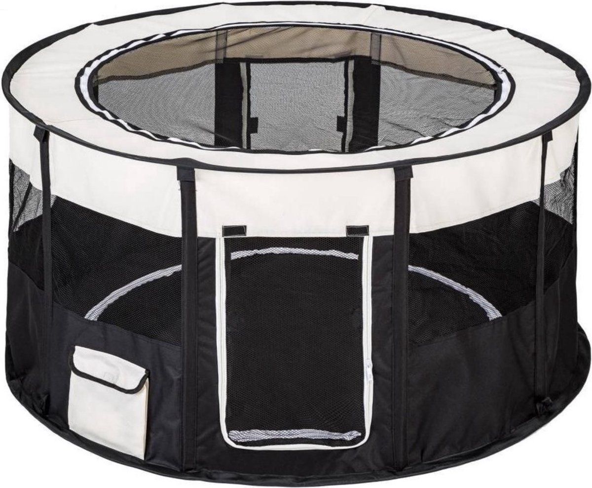 Topmast Nylon Puppyren - Rond - Opvouwbaar - Zwart