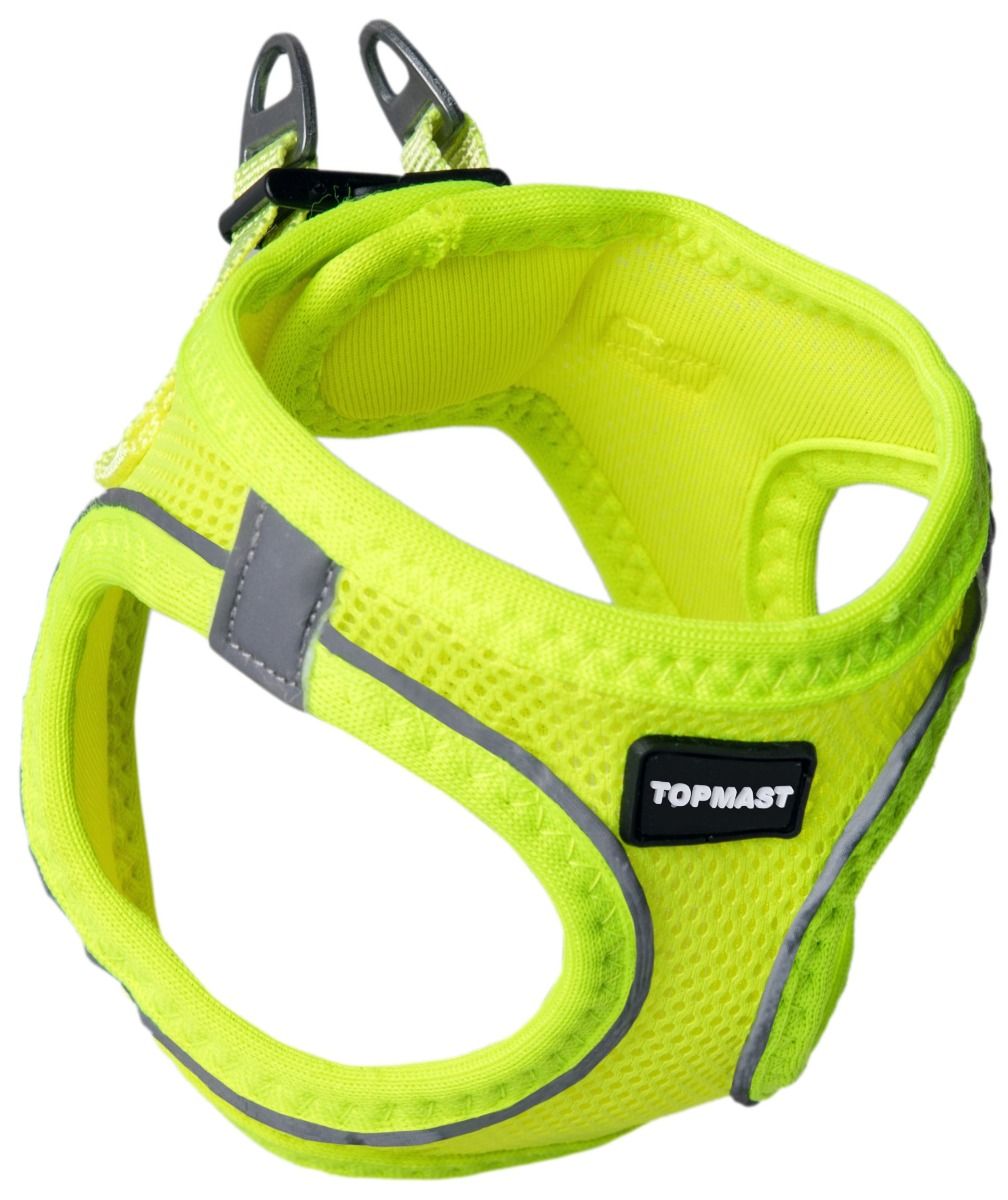 Topmast Airmesh Hondentuig - Click & Go - Verstelbaar - Neon Geel
