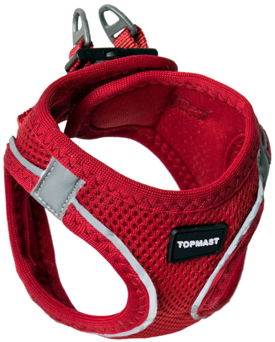 Topmast Airmesh Hondentuig - Click & Go - Verstelbaar - Rood