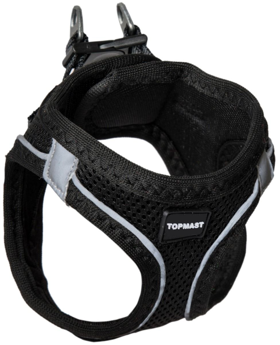 Topmast Airmesh Hondentuig - Click & Go - Verstelbaar - Zwart
