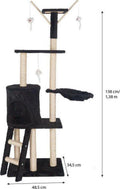 Topmast Krabpaal Sara - Zwart - 50 x 35 x 138 cm