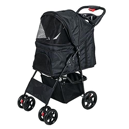 Topmast Hondenbuggy Zwart - 4 Wielen