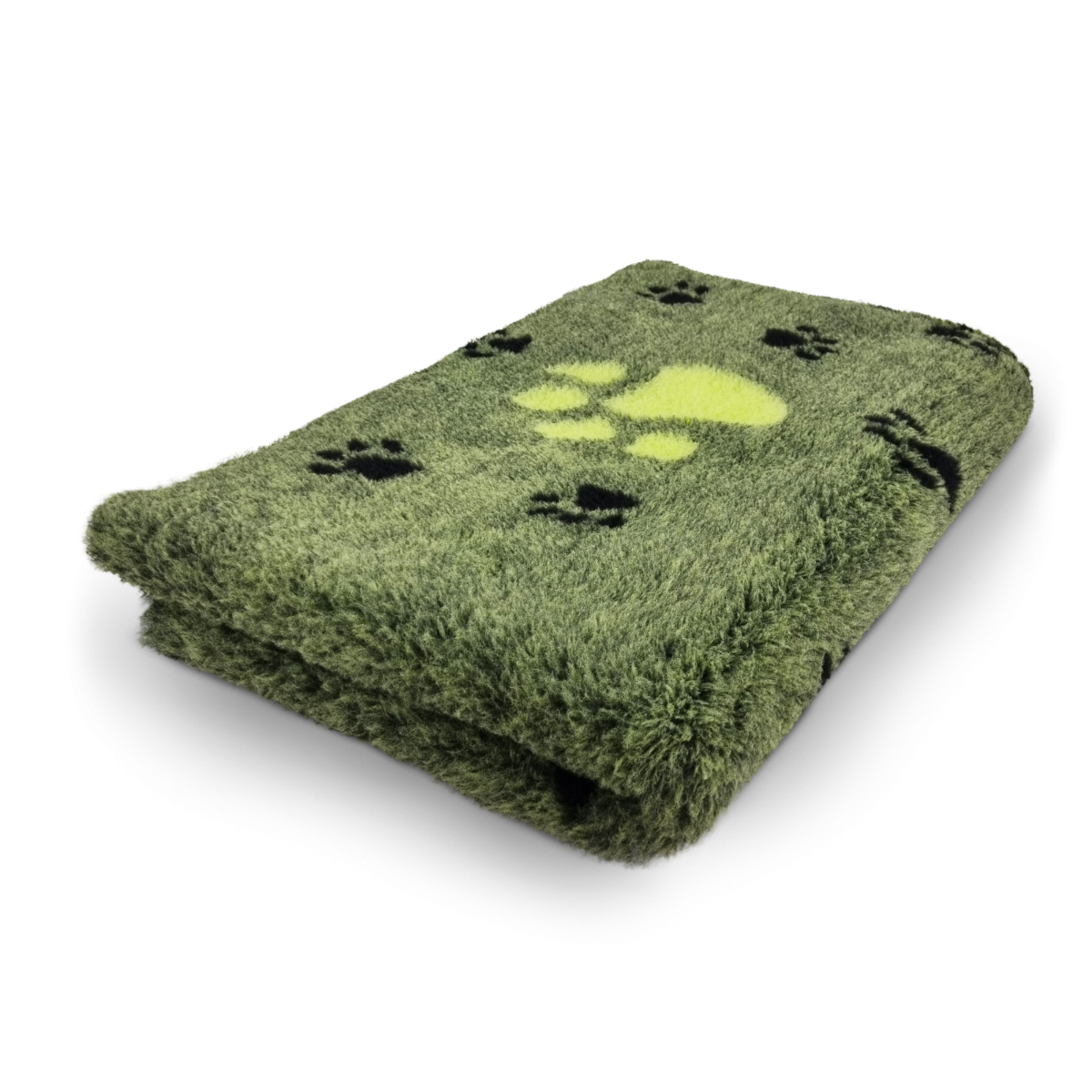 Vet Bed 3 Kleur Big Paw - Groen - Antislip Hondenmat
