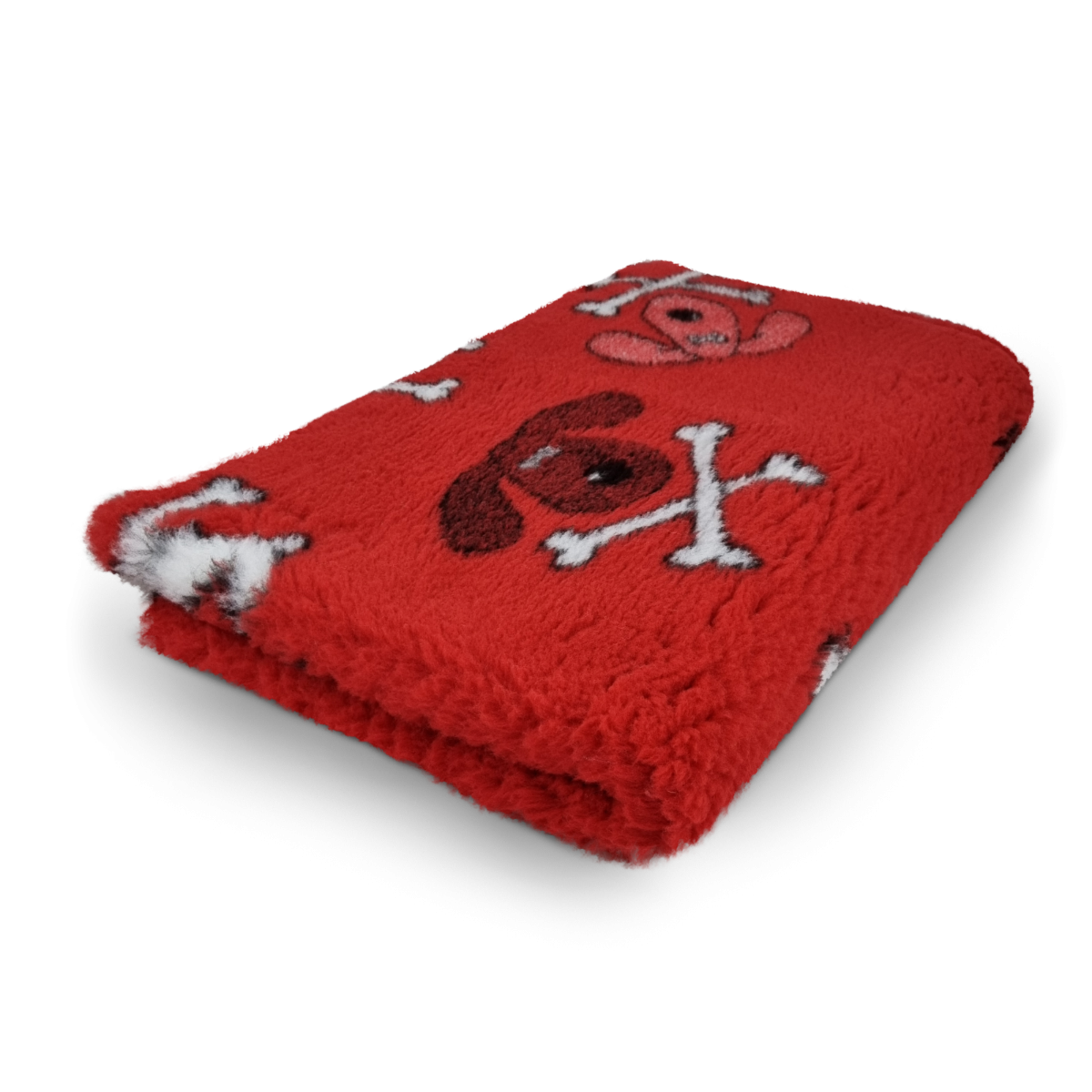 Vet Bed Crossbones - Rood - Antislip Hondenmat