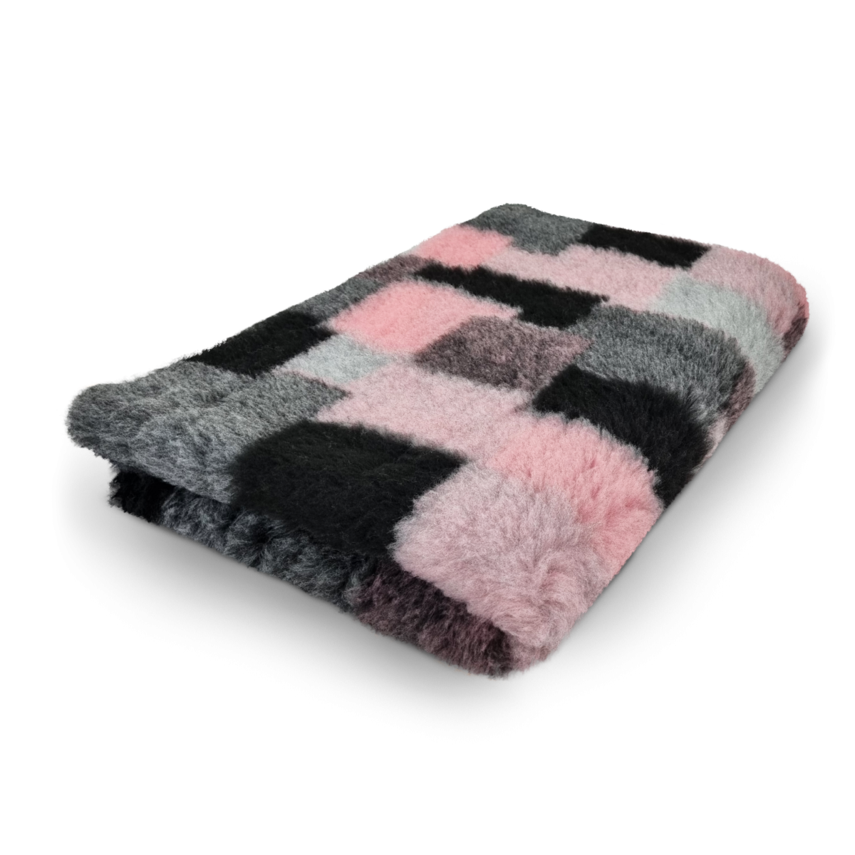 Vet Bed Patchwork - Roze, Grijs & Zwart - Antislip Hondenmat