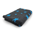 Vet Bed Stars - Antraciet & Blauw - Antislip Hondenmat