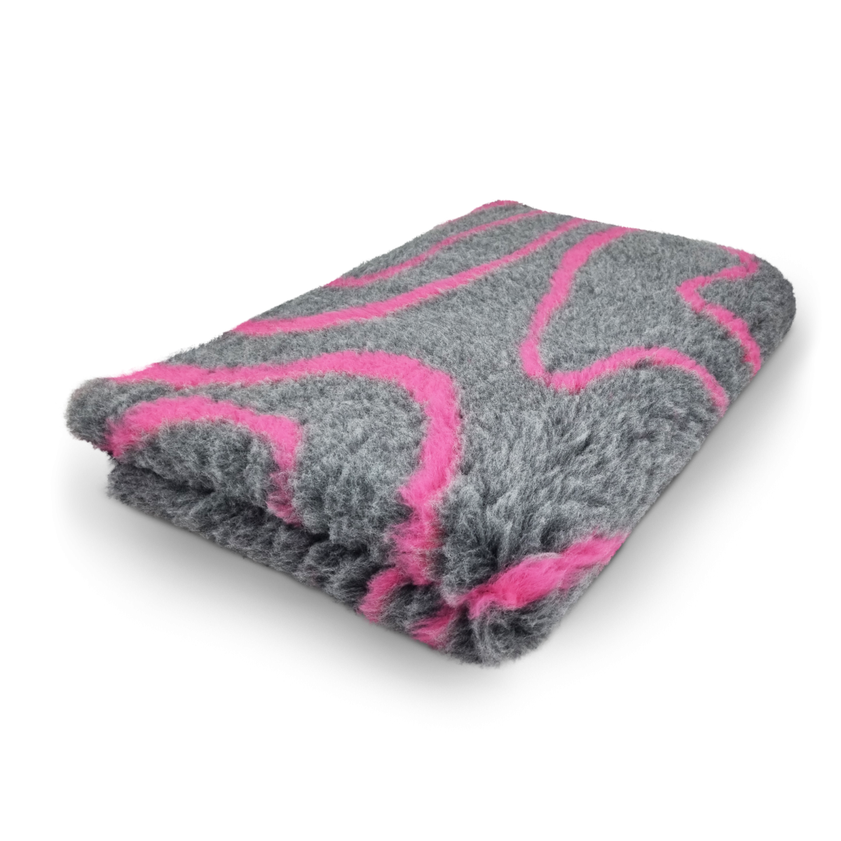 Vet Bed Waves - Antraciet & Fuchsia - Antislip Hondenmat