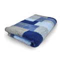 Vet Bed Patchwork - Lichtblauw, Grijs & Antraciet - Antislip Hondenmat