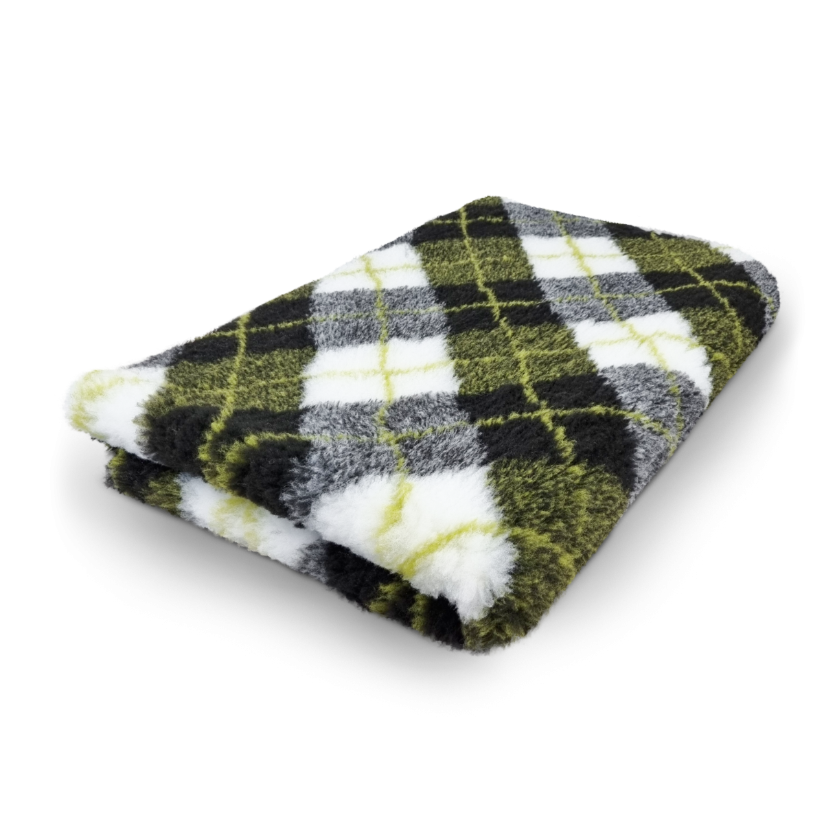 Vet Bed Diamond - Zwart, Wit & Groen - Antislip Hondenmat