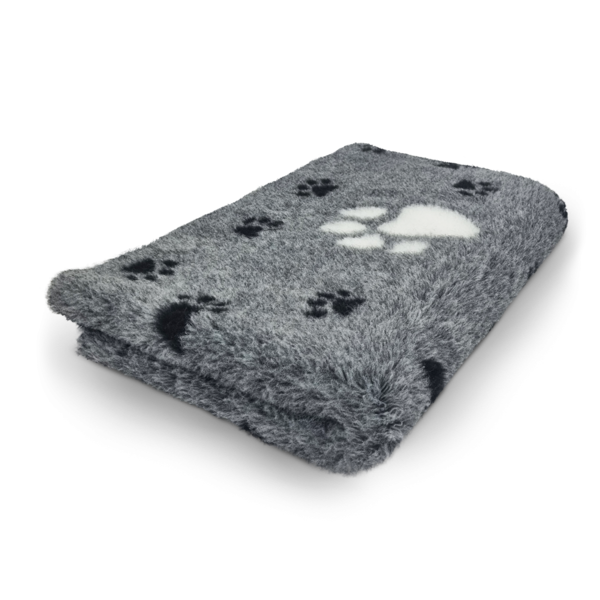 Vet Bed 3 Kleur Big Paw - Antraciet & Wit - Antislip Hondenmat