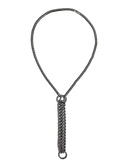 Topmast Halsketting Metaal Slip Dubbel - 45 cm - Antraciet