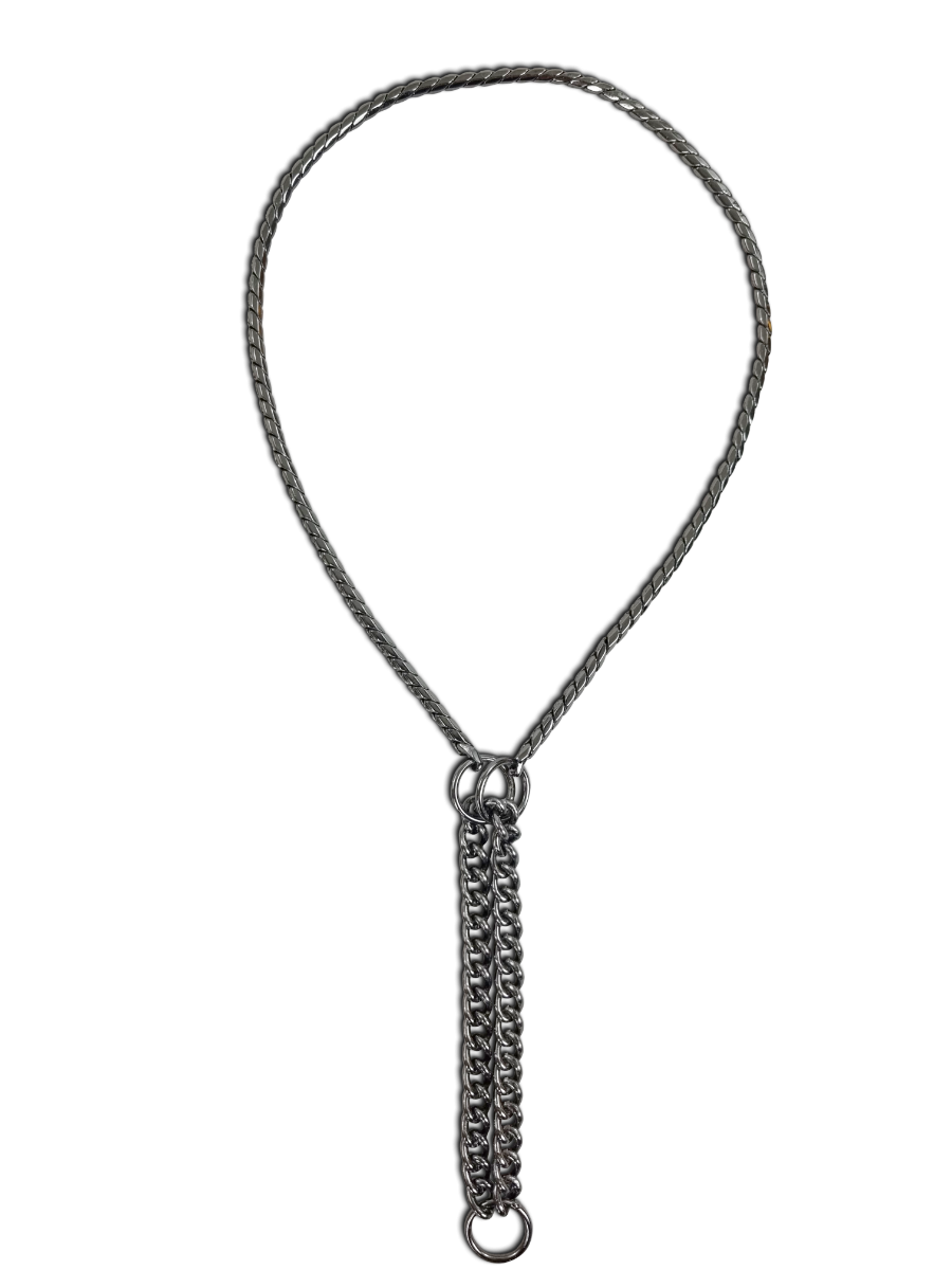 Topmast Halsketting Metaal Slip Dubbel - 45 cm - Antraciet