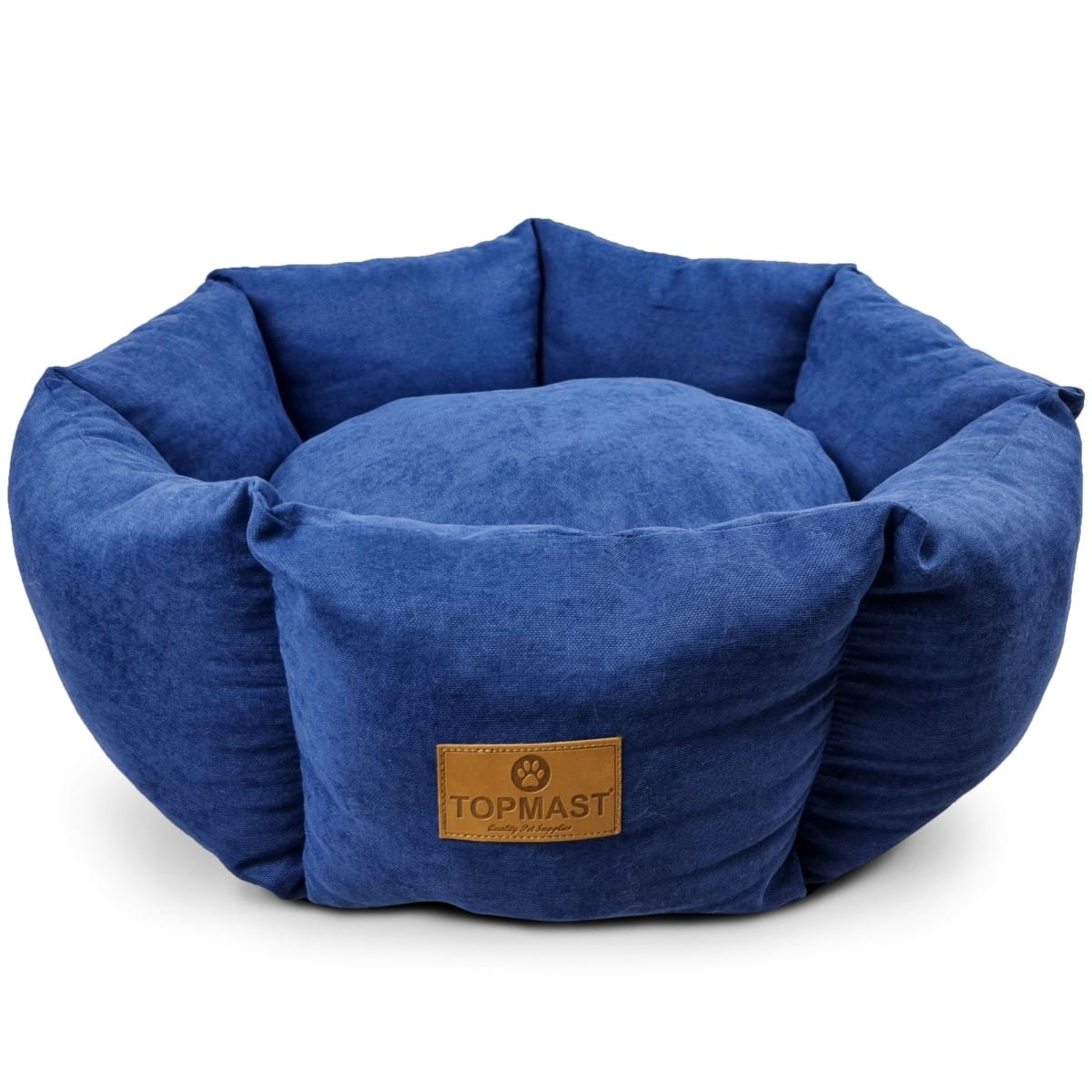 Topmast Dierenmand ComfyNest - 62 cm - Blauw - Polyester Velours