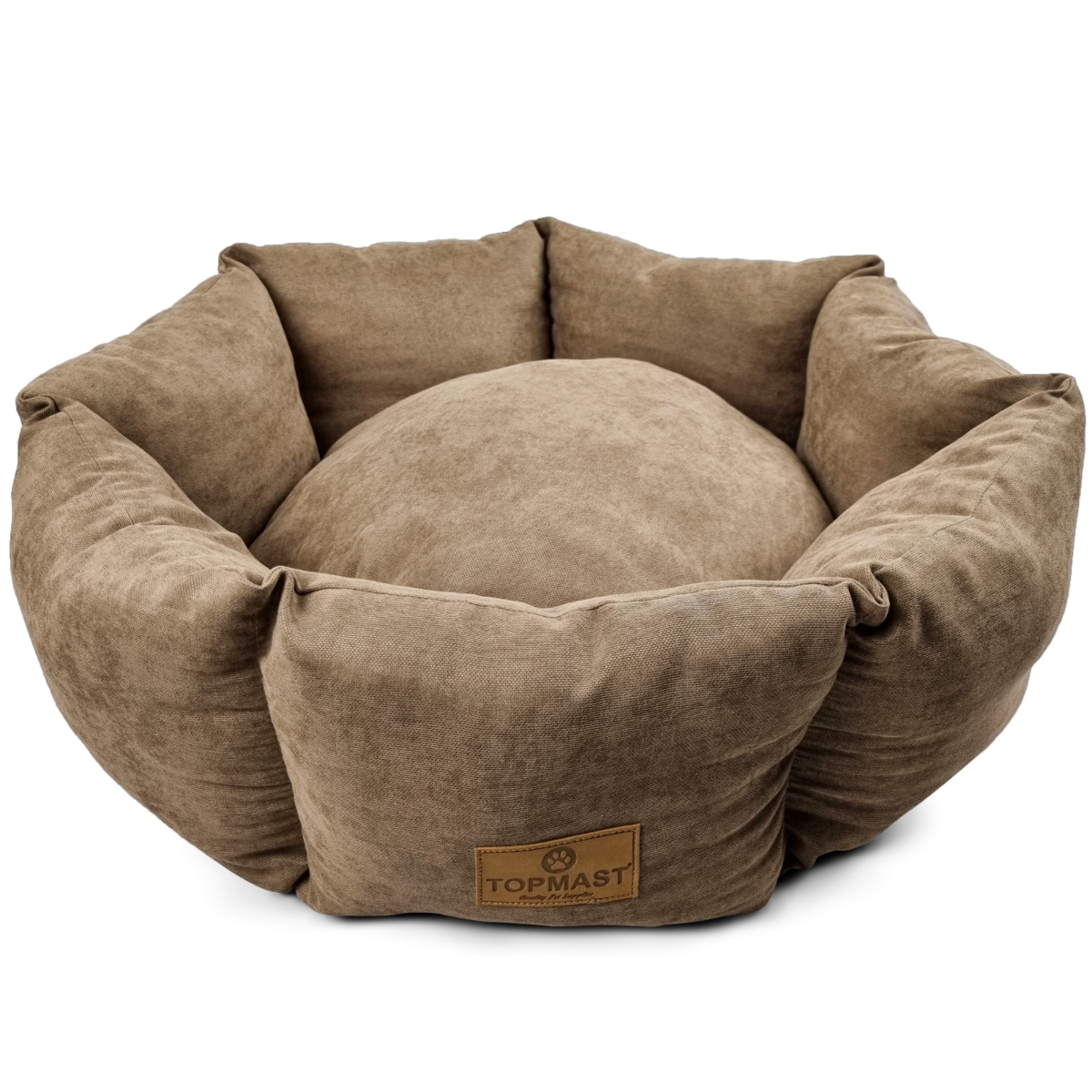 Topmast Dierenmand ComfyNest - 62 cm - Lichtbruin - Polyester Velours
