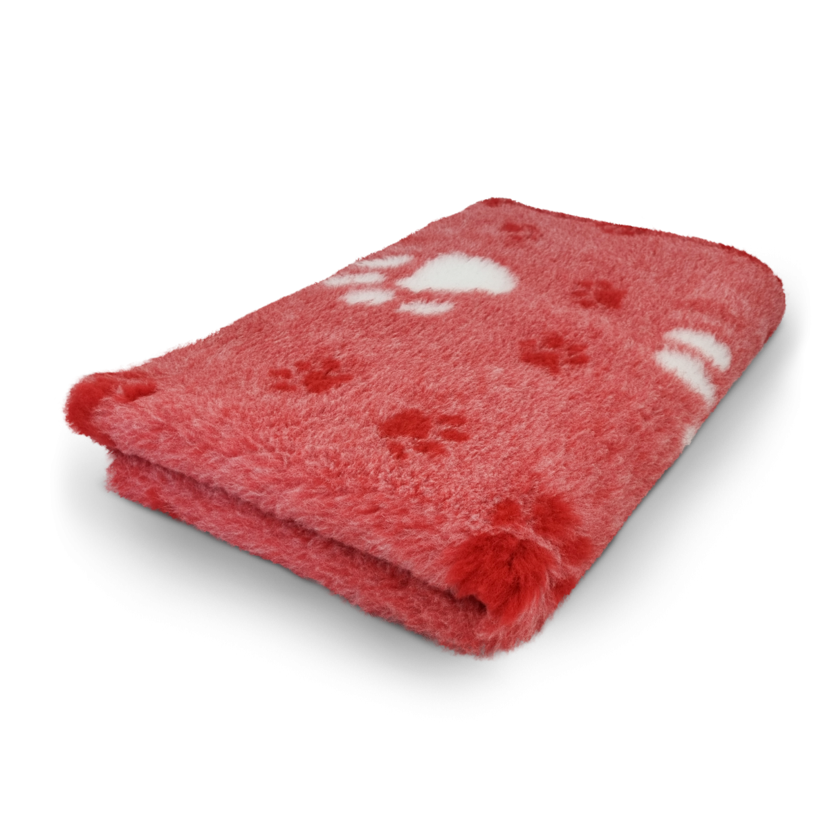 Vet Bed 3 Kleur Big Paw - Rood - Antislip Hondenmat