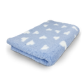 Vet Bed - Lichtblauw met Witte Hartjes - Antislip Hondenmat