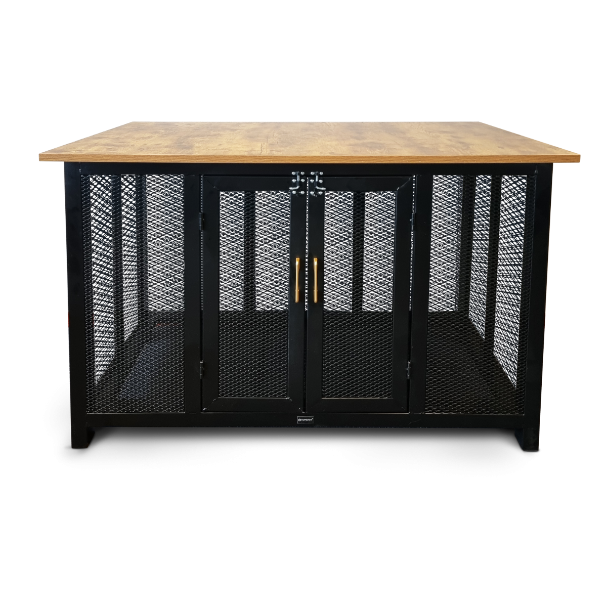 Topmast Metalen Bench Grandes - Luxeus - 115 x 75 x 83 cm - Rustic Brown & Black