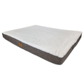 Topmast Hondenmatras - Furfleece Blokkussen - Herringbone - XLarge - Bruin Beige - 118 x 70 cm