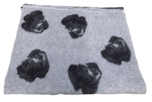 Vet Bed Labrador Grijs Zwart - Kop - anti-slip