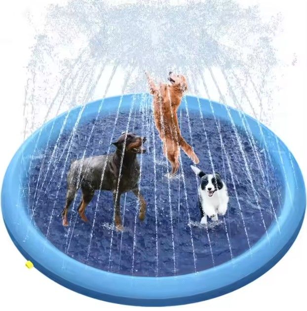 Topmast Koel Sprinkler Mat - Hond en Kat - S - 100 cm - Blauw - Waterspeelgoed