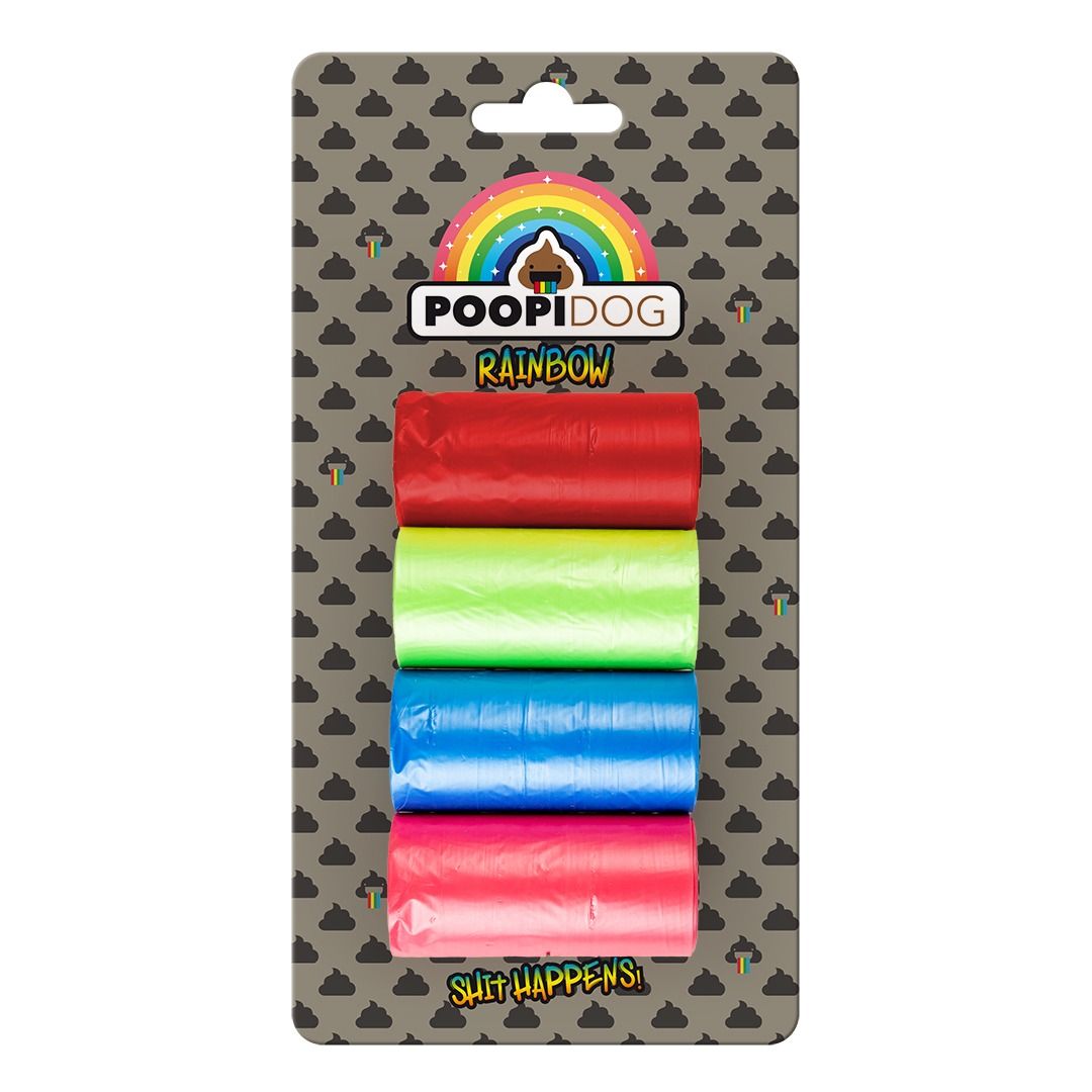 Poepzakjes Rainbow 4 Rol x 20 stuks