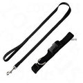 Looplijn + Halsband + Hondentuig Nylon Zwart