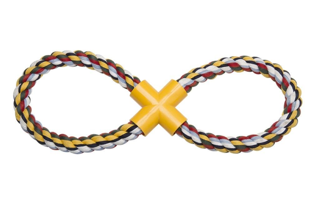 Touw 8-Ring Kauwkatoen 40 cm 