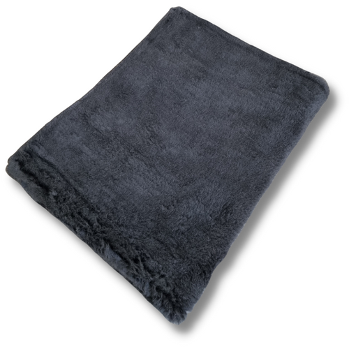 Afgebiesd Vet Bed - Furfleece - Zwart Effen