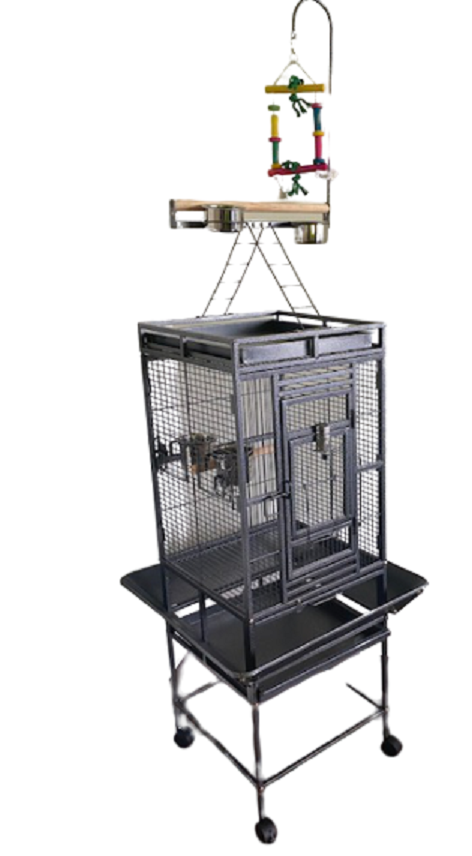 Topmast Papegaaienkooi Paco Antraciet 46 x 46 x 155 cm