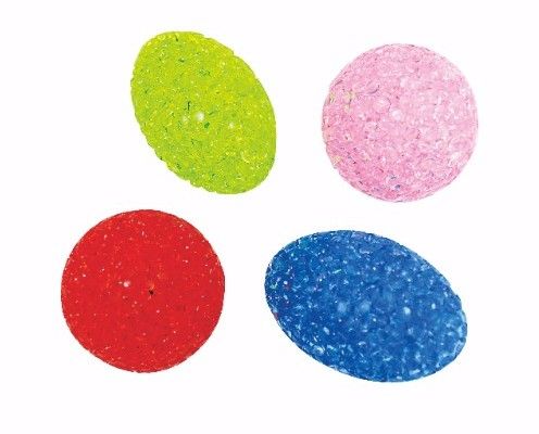 Glitterballen 4 stuks.  kattenspeelgoed
