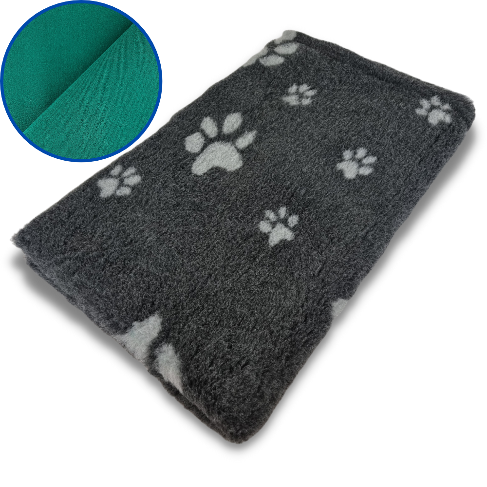 Vet Bed Antraciet met Pootjes - Met Groene Rug - 22 mm