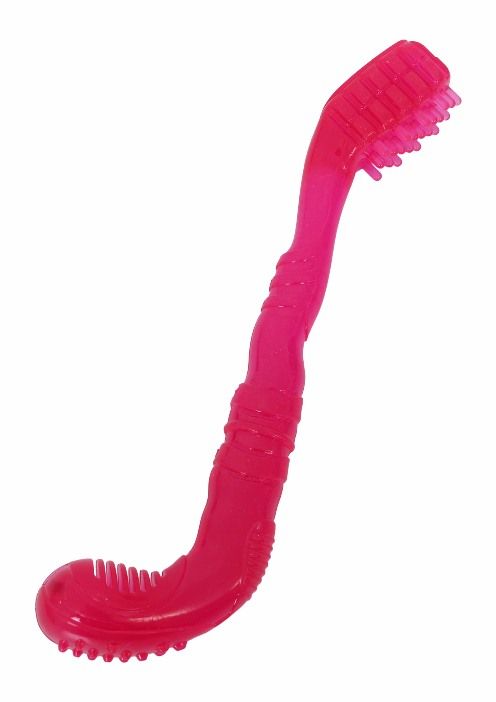 Topmast Dog Chew Brush - TPR Rubber - Roze - 28 cm