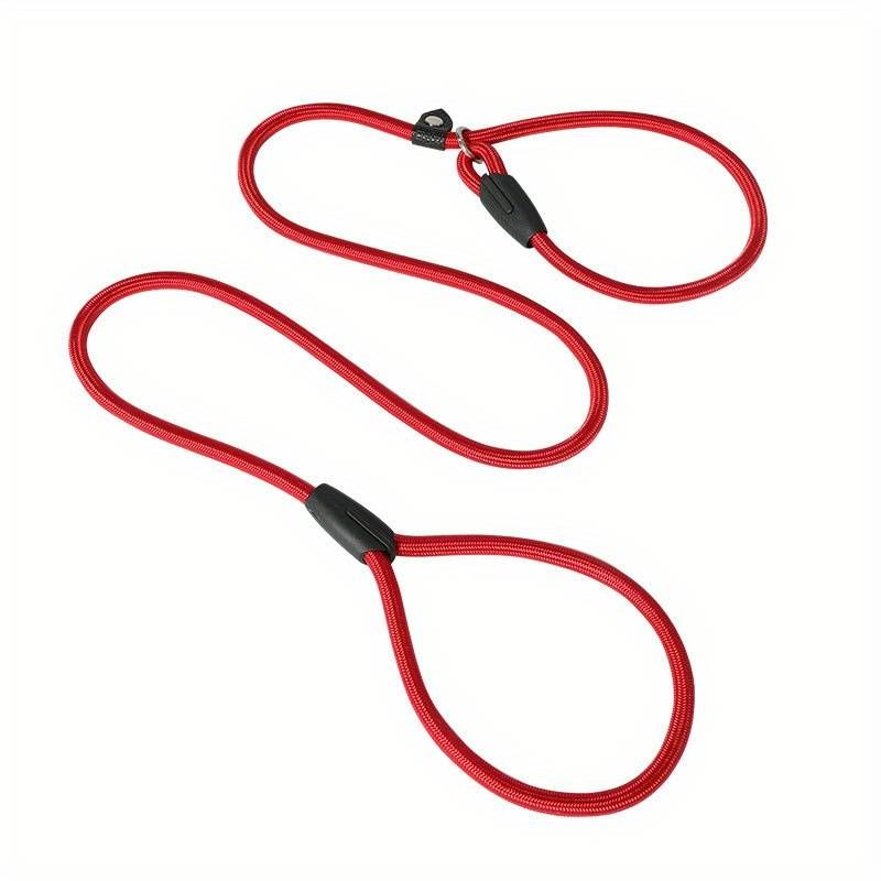 Sliplooplijn Showlijn 130 cm - 10mm - Nylon - rood