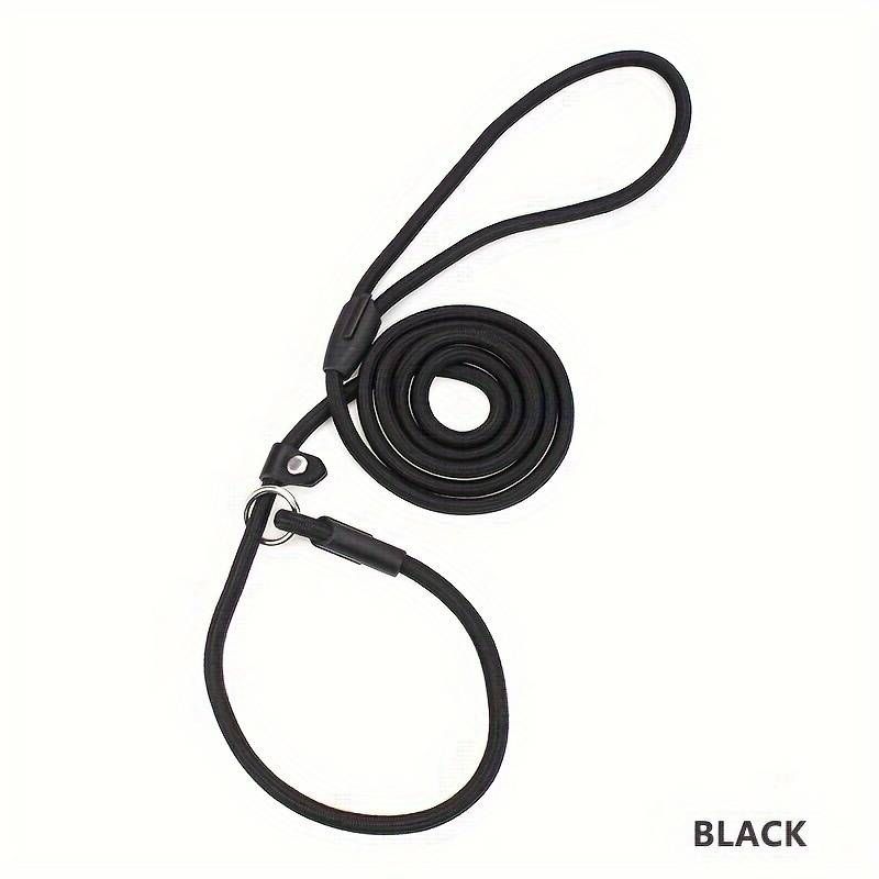 Sliplooplijn Showlijn 130 cm - 10 mm - Nylon - Zwart
