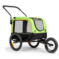 TOPMAST VARIO  2-in-1 Hondenaanhanger & Hondenbuggy Groen Zwart