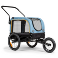 TOPMAST VARIO  2-in-1 Hondenaanhanger & Hondenbuggy Blauw Zwart