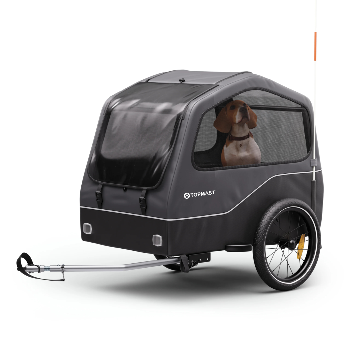 TOPMAST Gold - fietsaanhanger - 334 Liter - Max. 40 kg - Inklapbaar - Antraciet