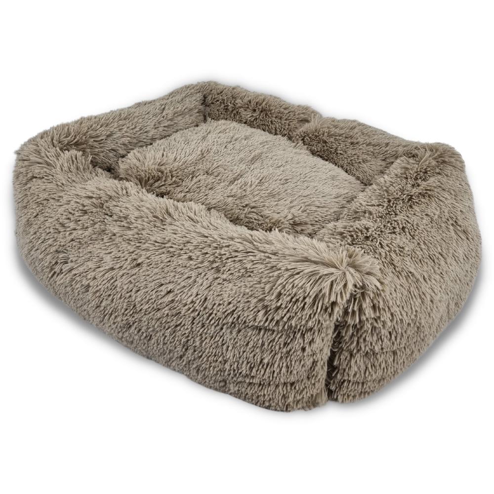 Topmast Fluffy Lounge Serie - Dierenmand - Pluche Dierenmand - Taupe