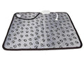 Topmast Heating pad Verwarmingsmat voor Honden en Katten 45 x 45 cm + afstandbediening - grijs met voetprint