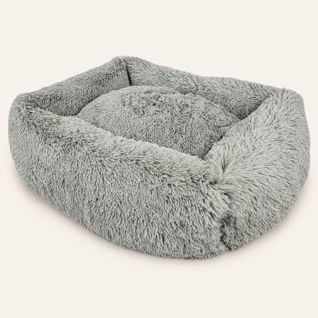 Topmast Fluffy Lounge hondenmand zilver - productfoto