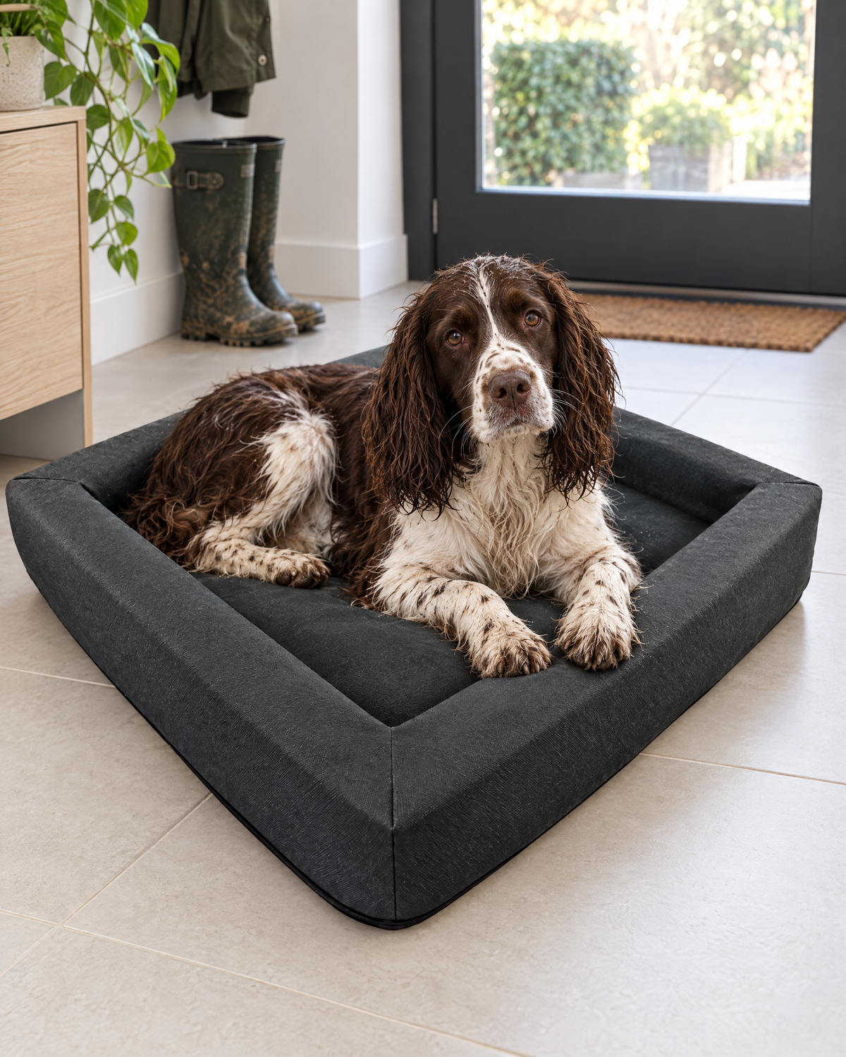 Loungebed waterproof met springer spaniel (sfeerbeeld)