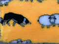 Vet Bed - Yellow Sheep + Border Collie - anti-slip