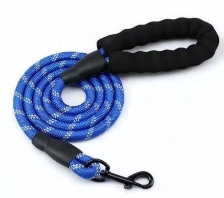 Topmast Looplijn Nylon -  Lengte 120 cm - 12mm met Stevige Softgreep - Blauw gemeleerd