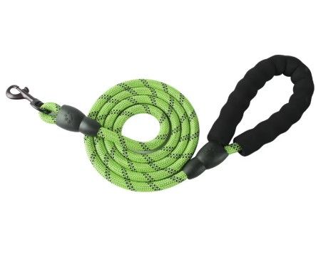Topmast Looplijn Nylon -  Lengte 120 cm - 12mm met Stevige Softgreep - Groen gemeleerd