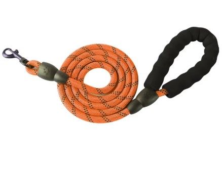Topmast Looplijn Nylon -  Lengte 120 cm - 12mm met Stevige Softgreep - Oranje gemeleerd