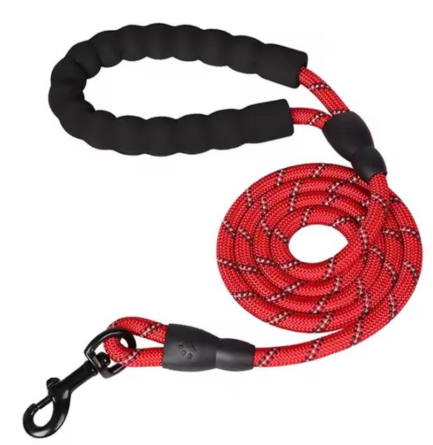 Topmast Looplijn Nylon -  Lengte 120 cm - 12mm met Stevige Softgreep - Rood gemeleerd