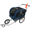 Topmast Hondenfietskar - Original Jogger - Met Jogger Functie - Opvouwbaar - Blauw - XL