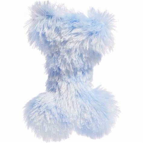 Topmast Pluche Puppy Bone - Met Pieper - Blauw - 20 x 10 cm