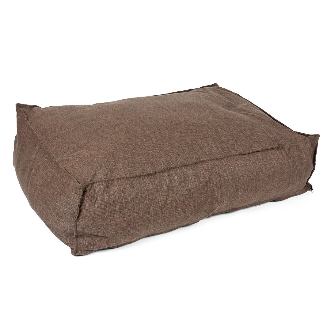 Topmast Hondenkussen Riva - Extra Dik Matras 27 cm - Bruin - Orthopedische silicone vulling